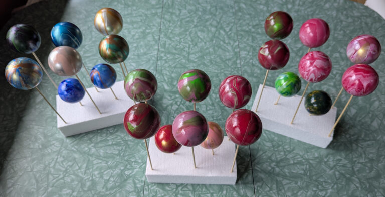 Fluid Art Christmas Ornaments